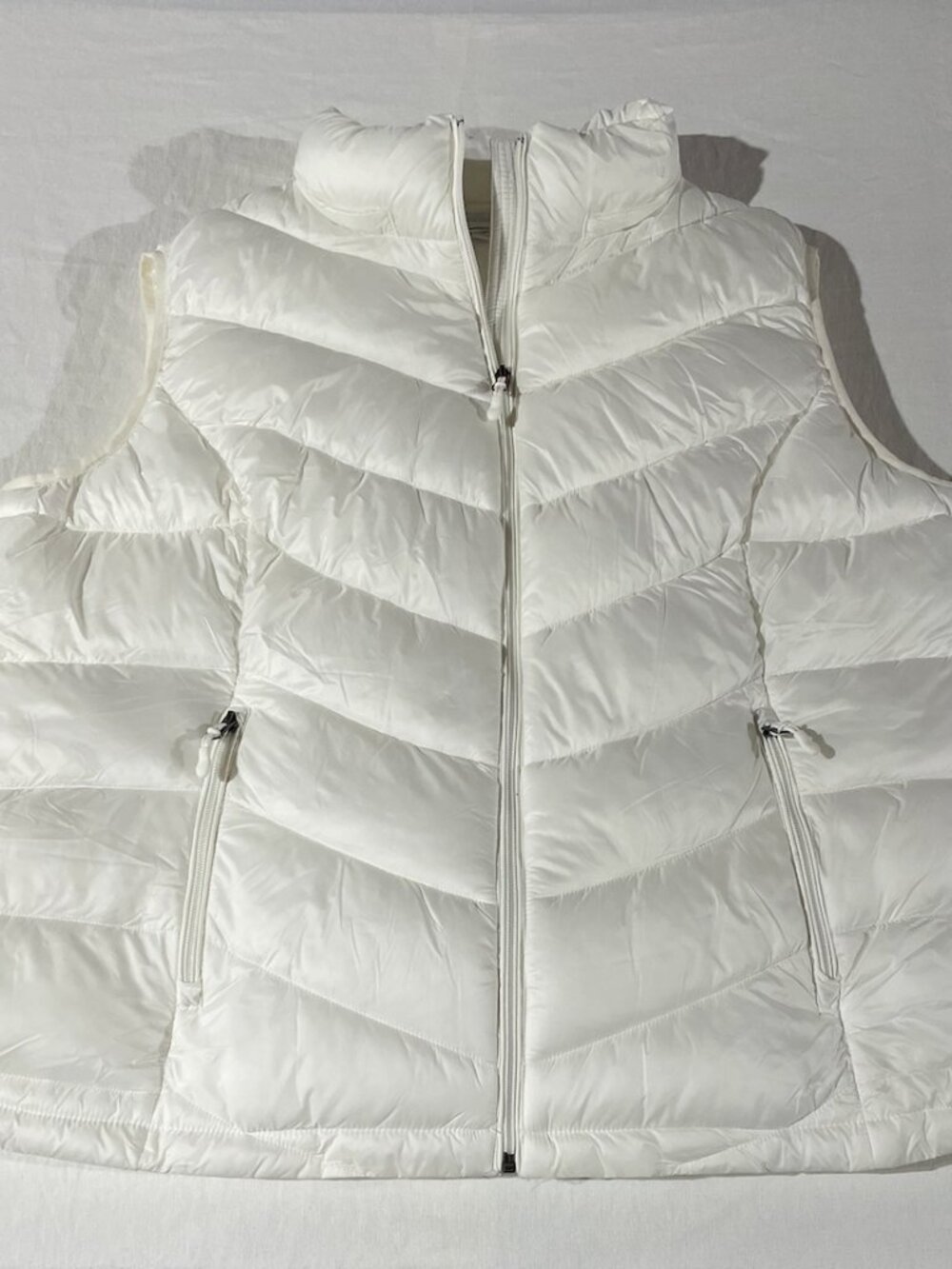 Charter Club White Packable Puffer Vest Sorona Fill Plus Size 3X NWT